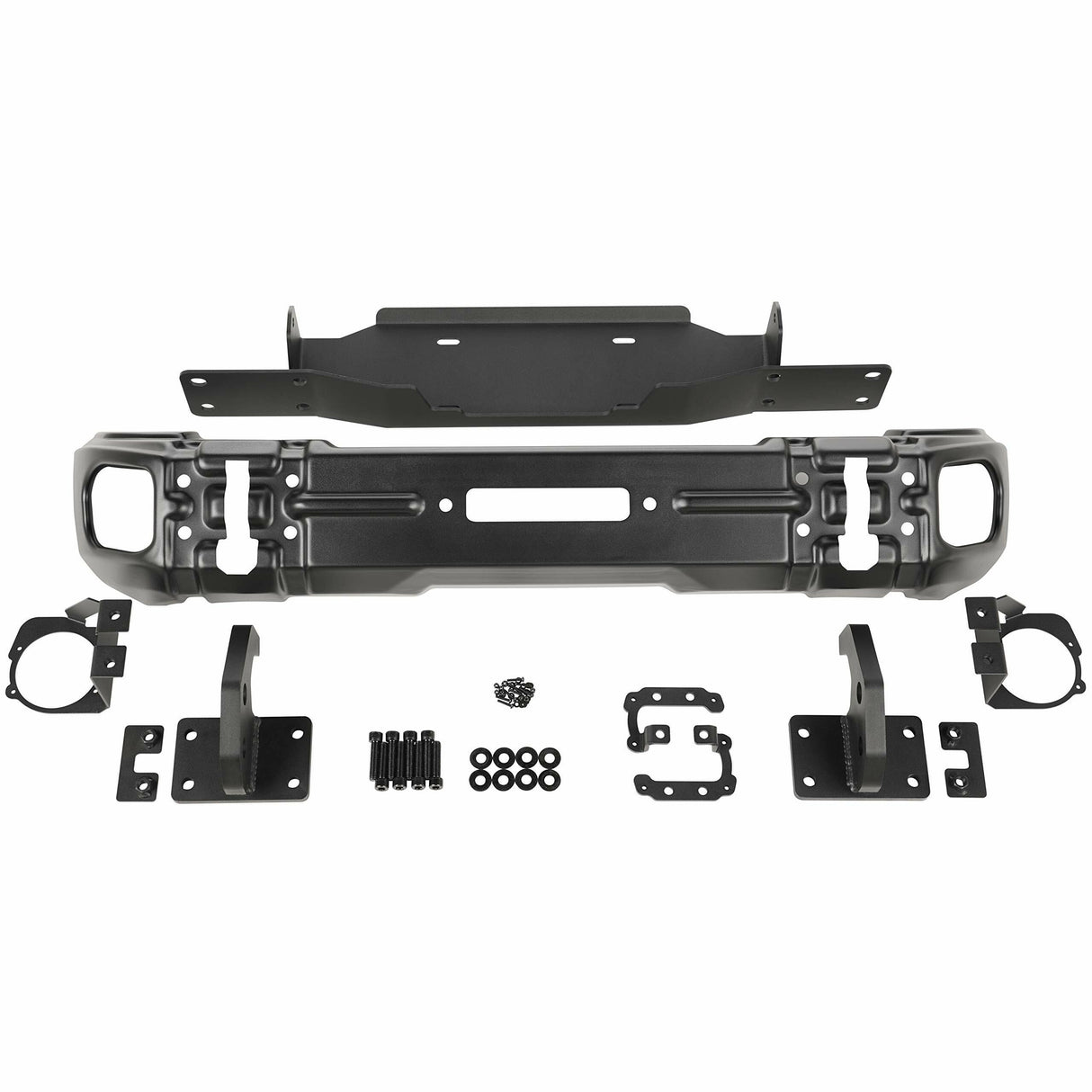 Rugged Ridge - Arcus Front Bumper Set, W/Tray & Hooks; 18-21 JL/JT - 11549.04