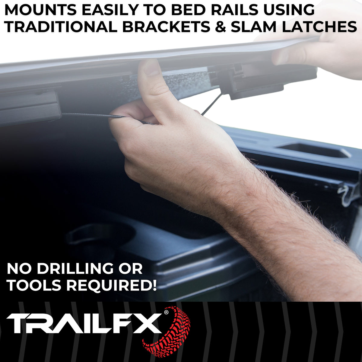 TrailFx - Hard Trifold Tonneau Cover For Ford F250/350 6.8' (TFX3526)