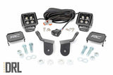 Rough Country - LED Light - Cage Mount - 2" Black Pair - Amber DRL - Honda Pioneer 1000 1000-5 - 92021
