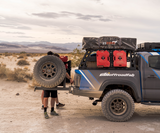 CBI - 3rd Gen Toyota Tacoma High Clearance Rear Bumper / Dual Swing Arm / Angled Tire Carrier / Bare Metal - 200-000-010-104