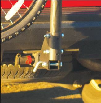 Husky Towing 81145 Ball Mount Holds 2 Bikes Stationary Frame Clamp Without Lock Non-Folding