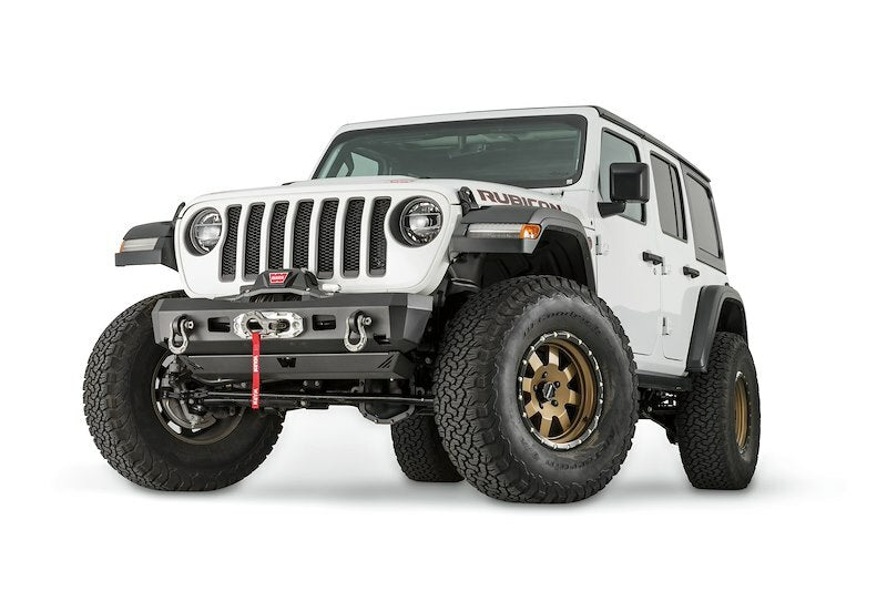 Warn - Elite Stubby Front Bumper for 2018-2026 Jeep Wrangler JL / 2020-2026 Jeep Gladiator JT - 101325