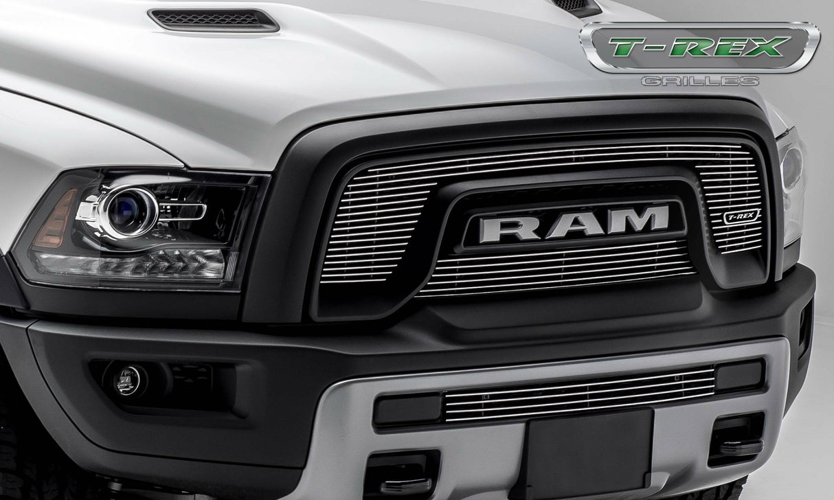 T-Rex Grilles - 2 Pc Horizontal Aluminum Laser Billet Grille Overlay - 6214640