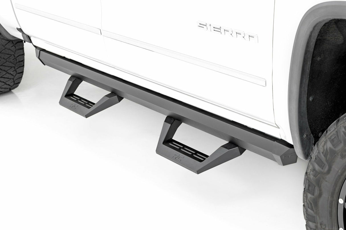 Rough Country - SRX2 Adj Aluminum Step - Crew Cab - Chevy GMC 1500 2500HD 3500HD (07-18) - 11009A