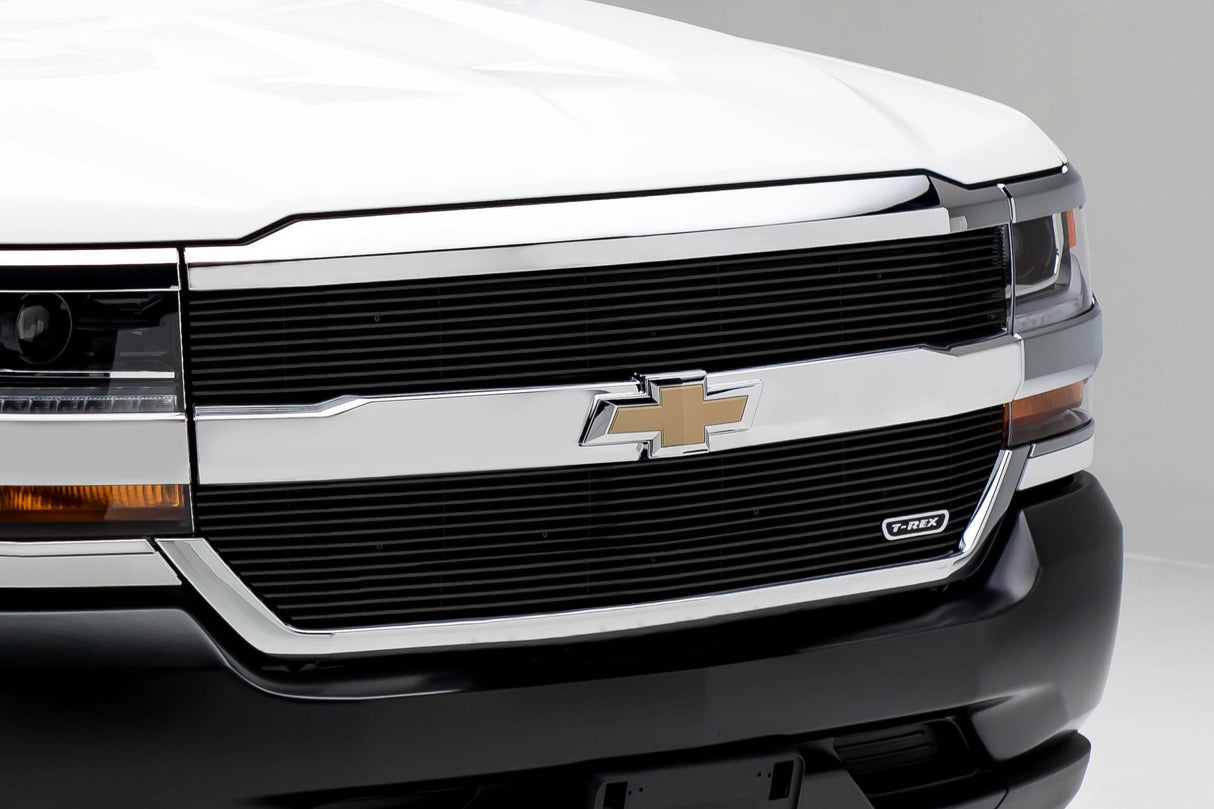 T-Rex Grilles - 2 Pc Horizontal Aluminum Laser Billet Grille Overlay - 6211271