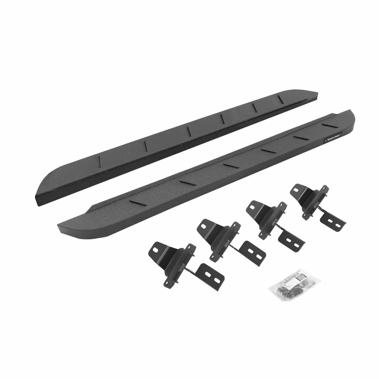 Go Rhino 63492748ST - RB10 Slim Line Running Boards With Mounting Brackets - Protective Bedliner Coating