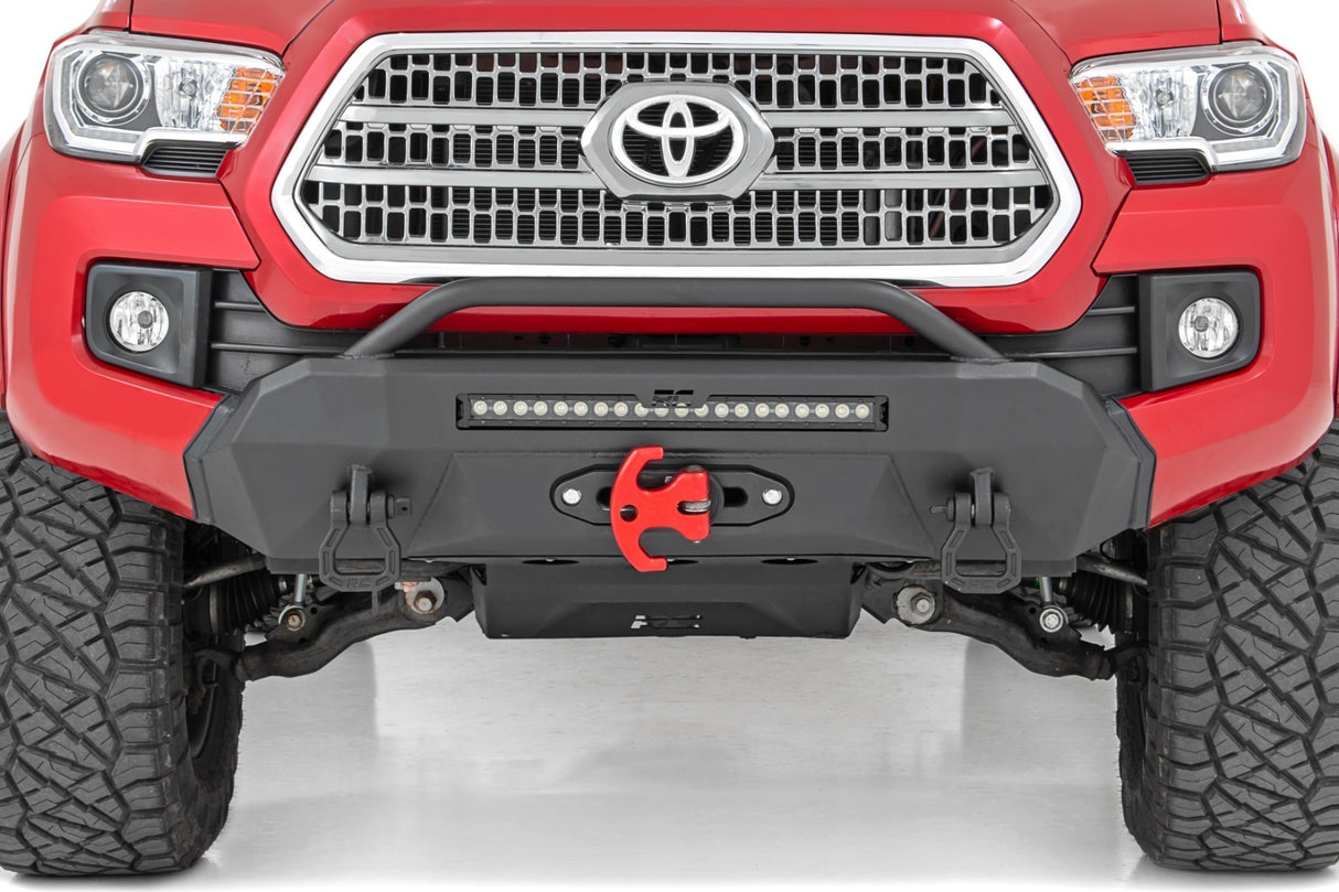 Rough Country - Front Bumper - Hybrid - 12000-Lb Pro Series Winch - Synthetic Rope - Toyota Tacoma (16-23) - 10715