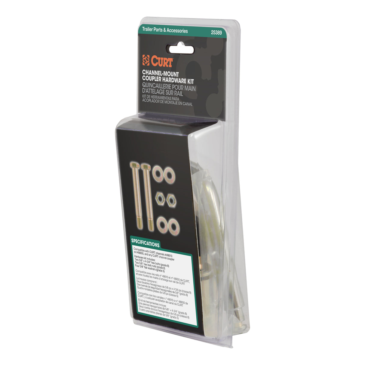 Curt - Channel-Mount Coupler Hardware Kit - 25389