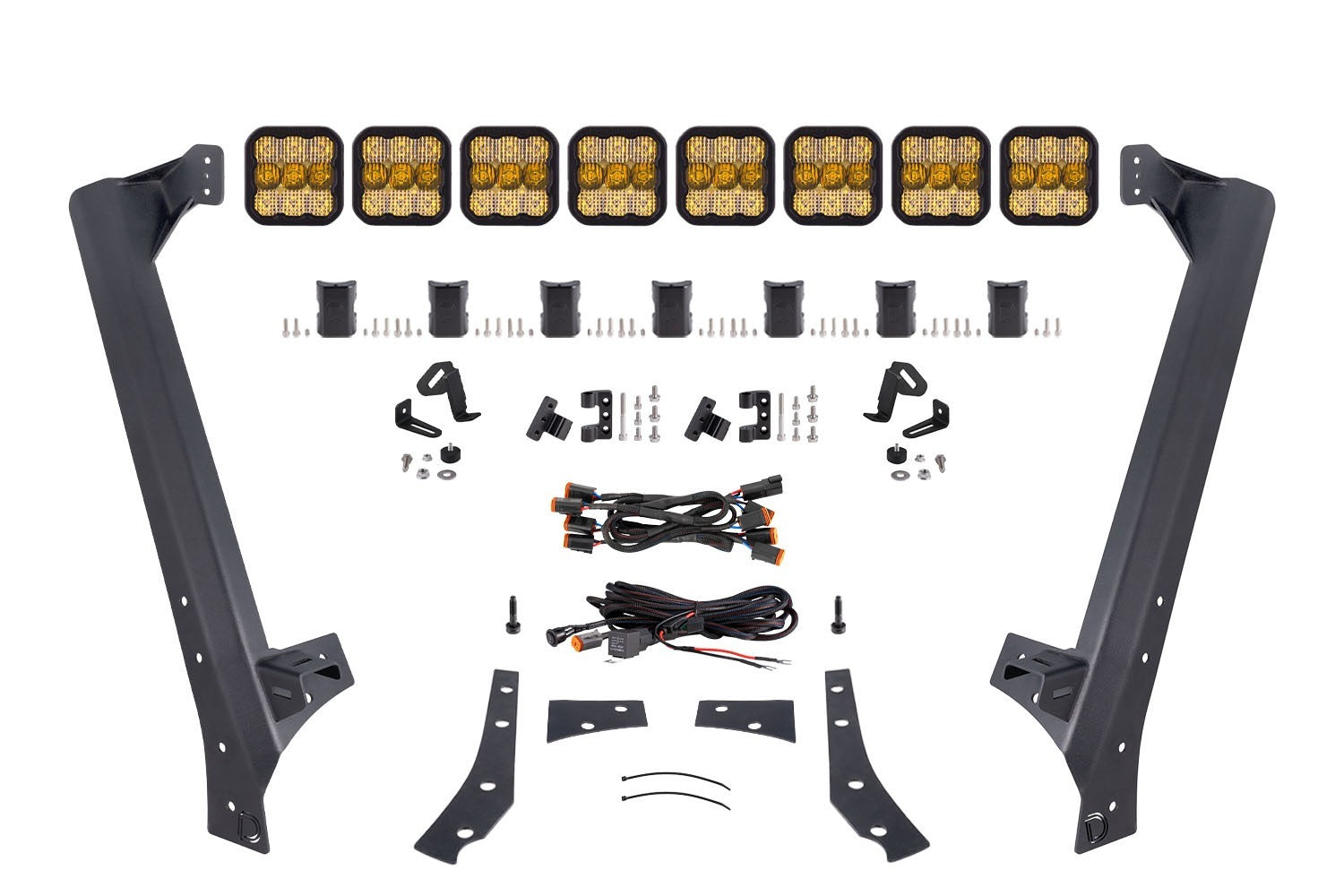 Diode Dynamics - Jeep JK SS5 Sport CrossLink Windshield Yellow Combo Lightbar Kit - DD7225