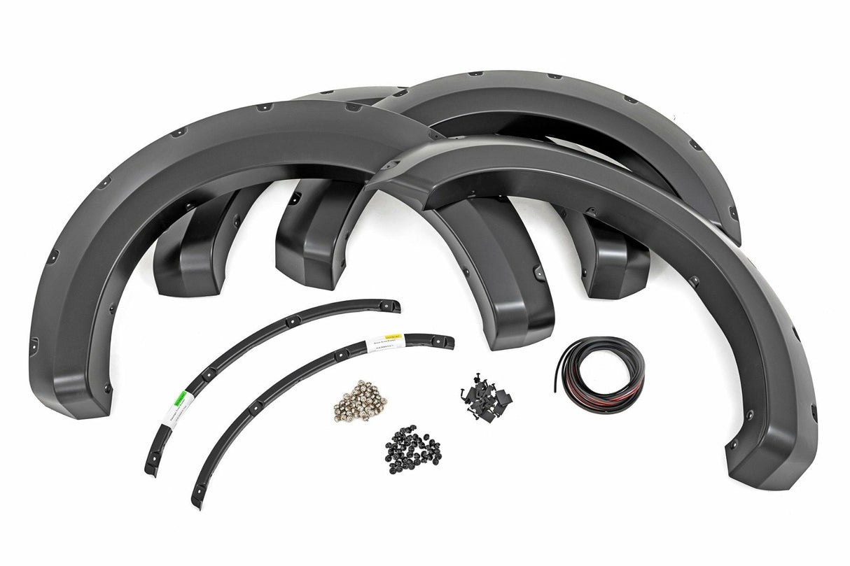 Rough Country - Pocket Fender Flares - PQ Race Red - Ford F-250/F-350 Super Duty (17-22) - F-F21112-PQ