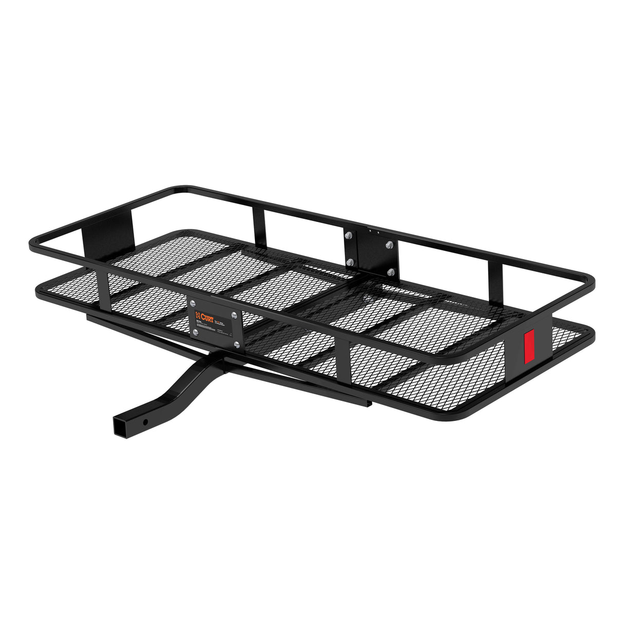 Curt - 60" x 24" Black Steel Basket Cargo Carrier (Fixed 2" Shank, 500 lbs.) - 18152