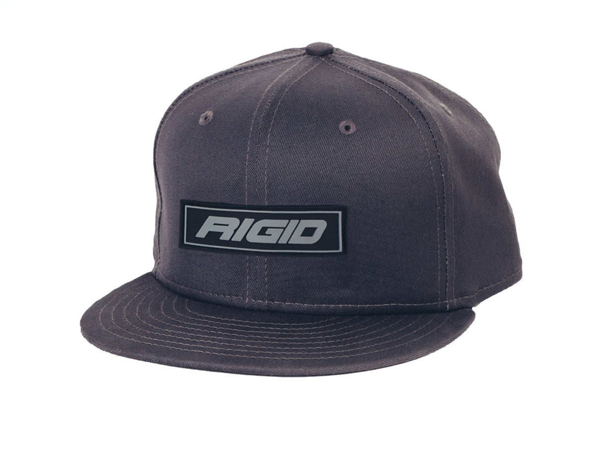 RIGID Industries - 1032 New Era Flat Bill Hat Grey With Grey Logo Patch, Snapback