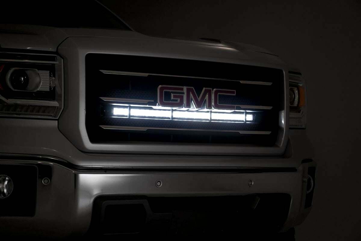 Rough Country - LED Light Kit - Behind Grille Mount - 30" Chrome Single Row - Chevy GMC 1500 (14-18) - 70625