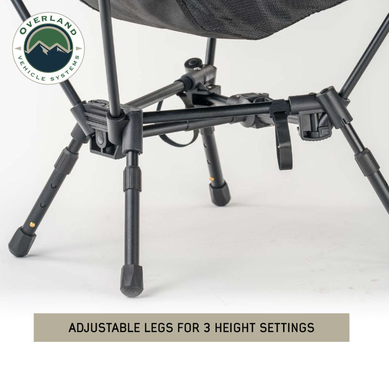 Overland Vehicle Systems - Compact Camping Chair with Collapsible Aluminum Frame - 30100040