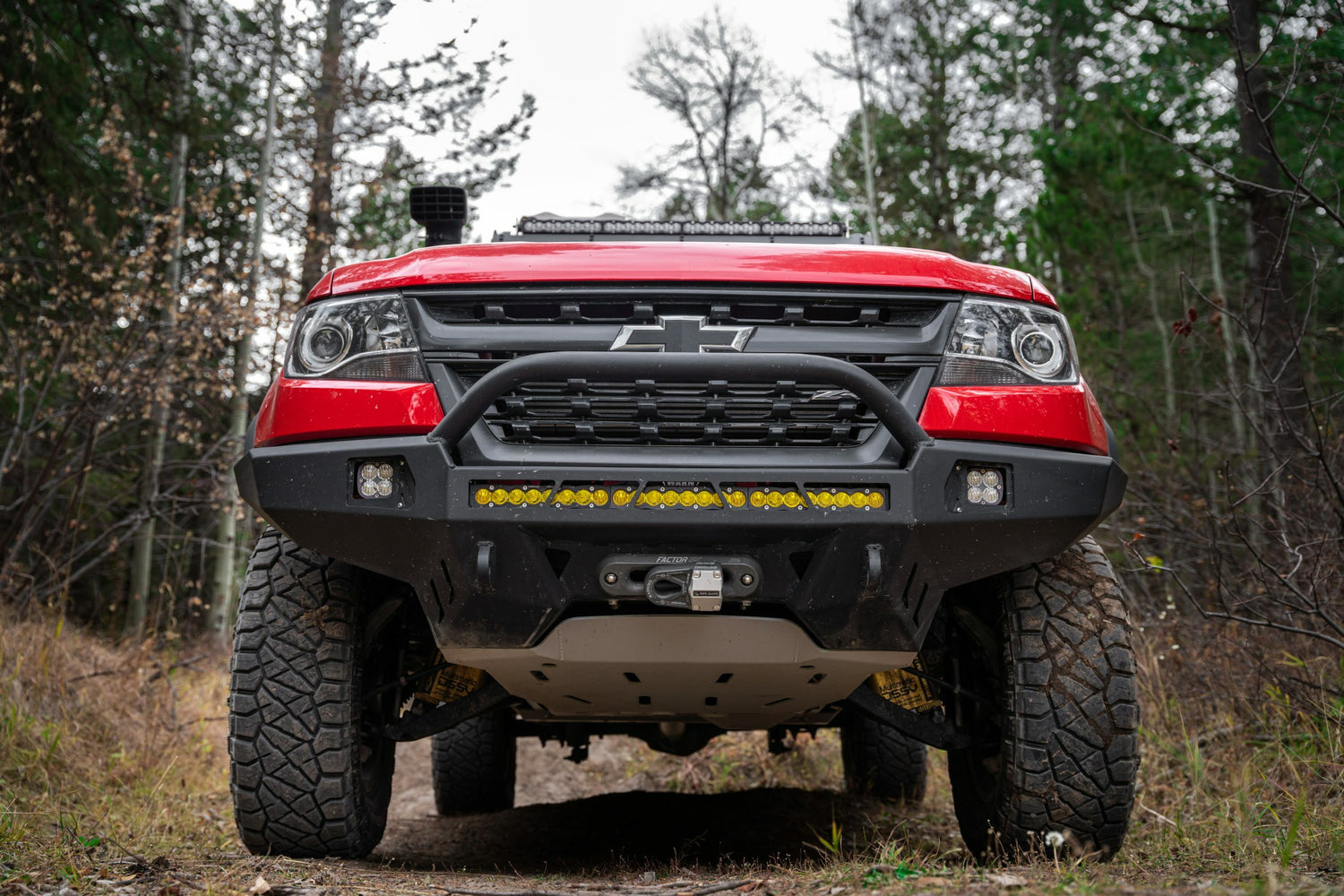 CBI - Chevy Colorado ZR2/Z71 Front Overland Skid plates / Gas / Powder Coated Black / Aluminium - 300-000-018-018