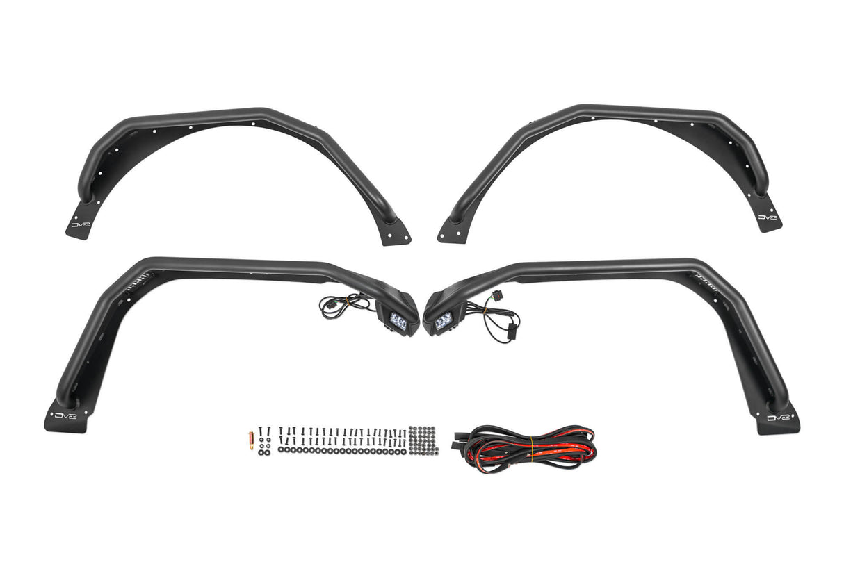 DV8 Offroad - Jeep Wrangler JL Spec Series Tube Fenders - FDJL-06
