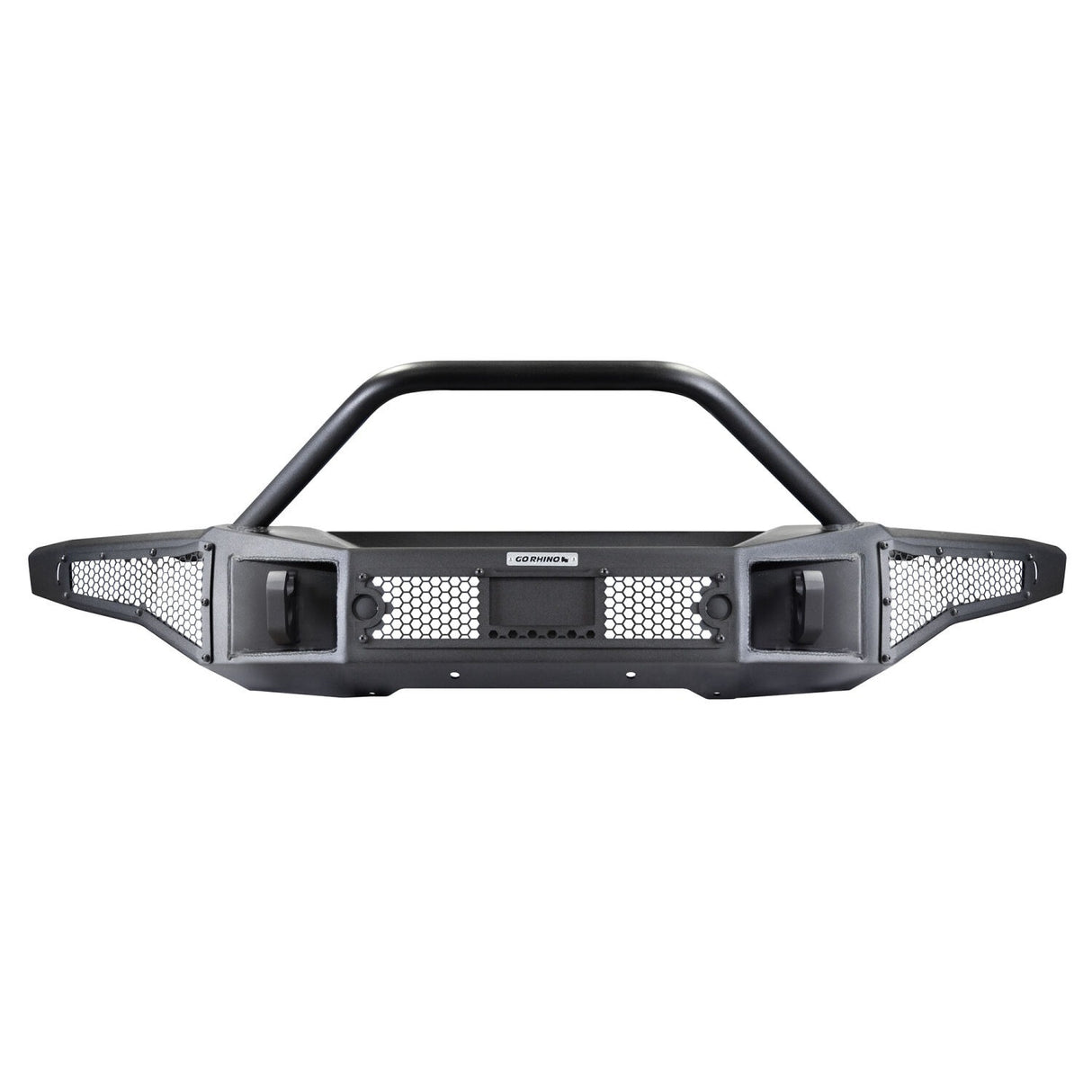 Go Rhino 331401T - Rockline Winch-Ready Front Full Width Bumper With Overrider For Ford Bronco - Textured Black