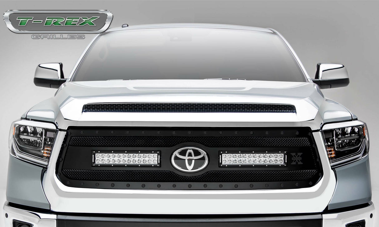 T-Rex Grilles - 1 Pc Small Mesh Mild Steel Stealth Torch Grille Replacement - Only fit vehicles with TSS -Toyota Safety Sense technology, Includes Universal Wiring Harness - 6319661-BR