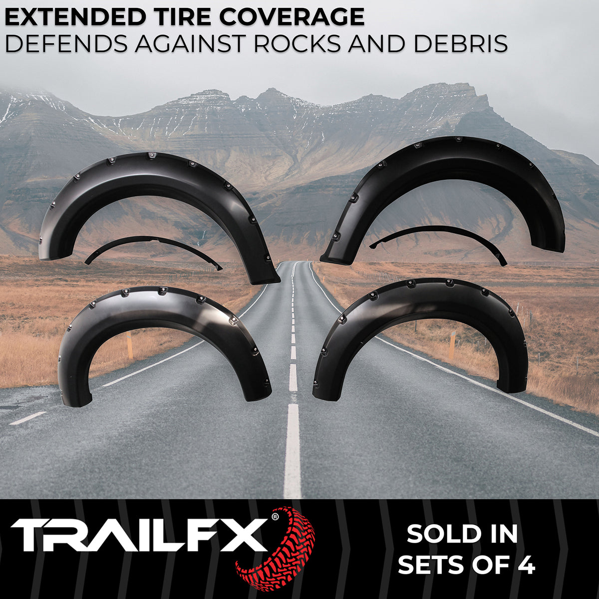 TrailFx - Pocket Style Fender Flares for Ford F150 (TFF3002S)