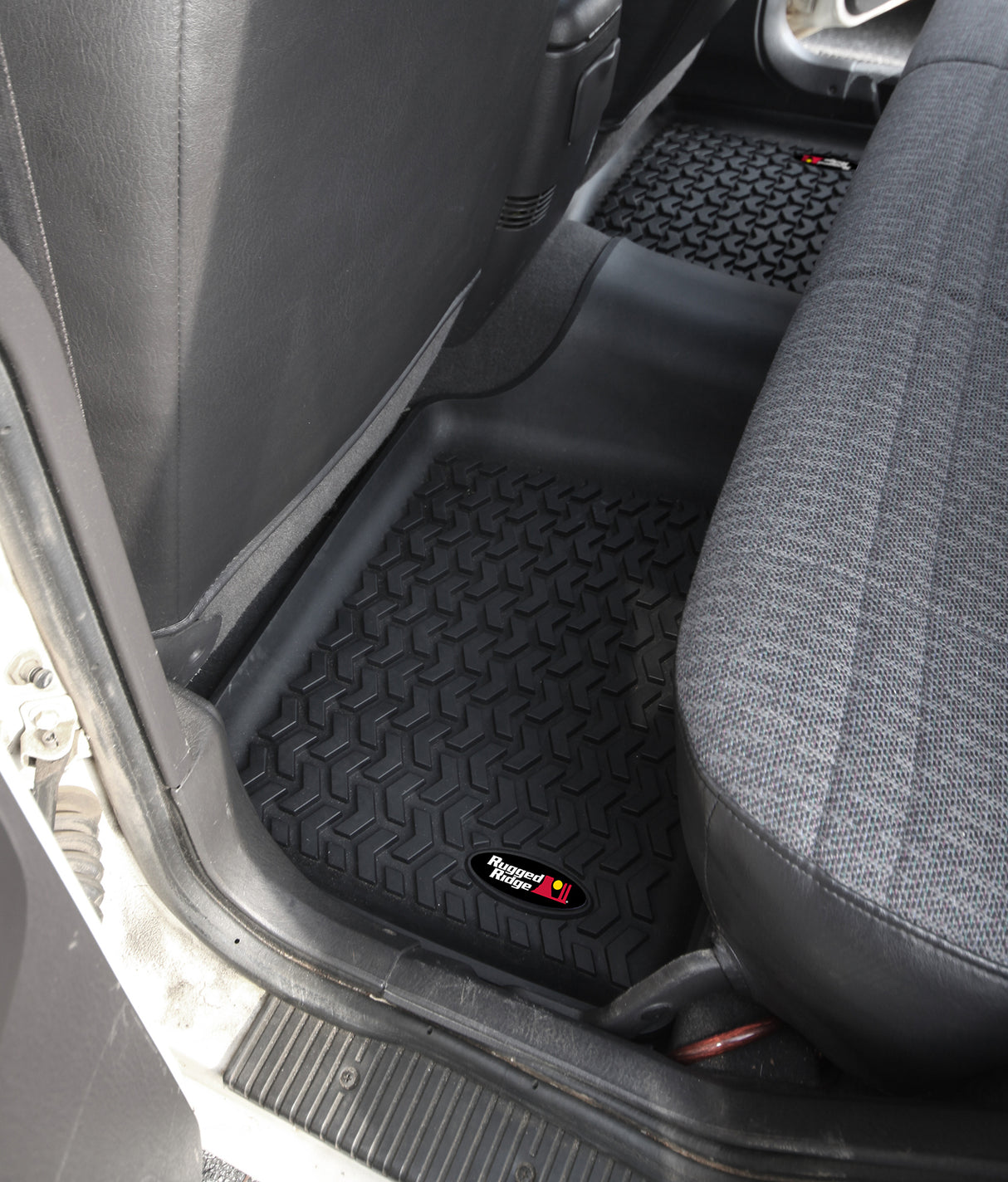 Rugged Ridge - Floor Liners, Rear, Black; 84-01 Jeep Cherokee XJ - 12950.19