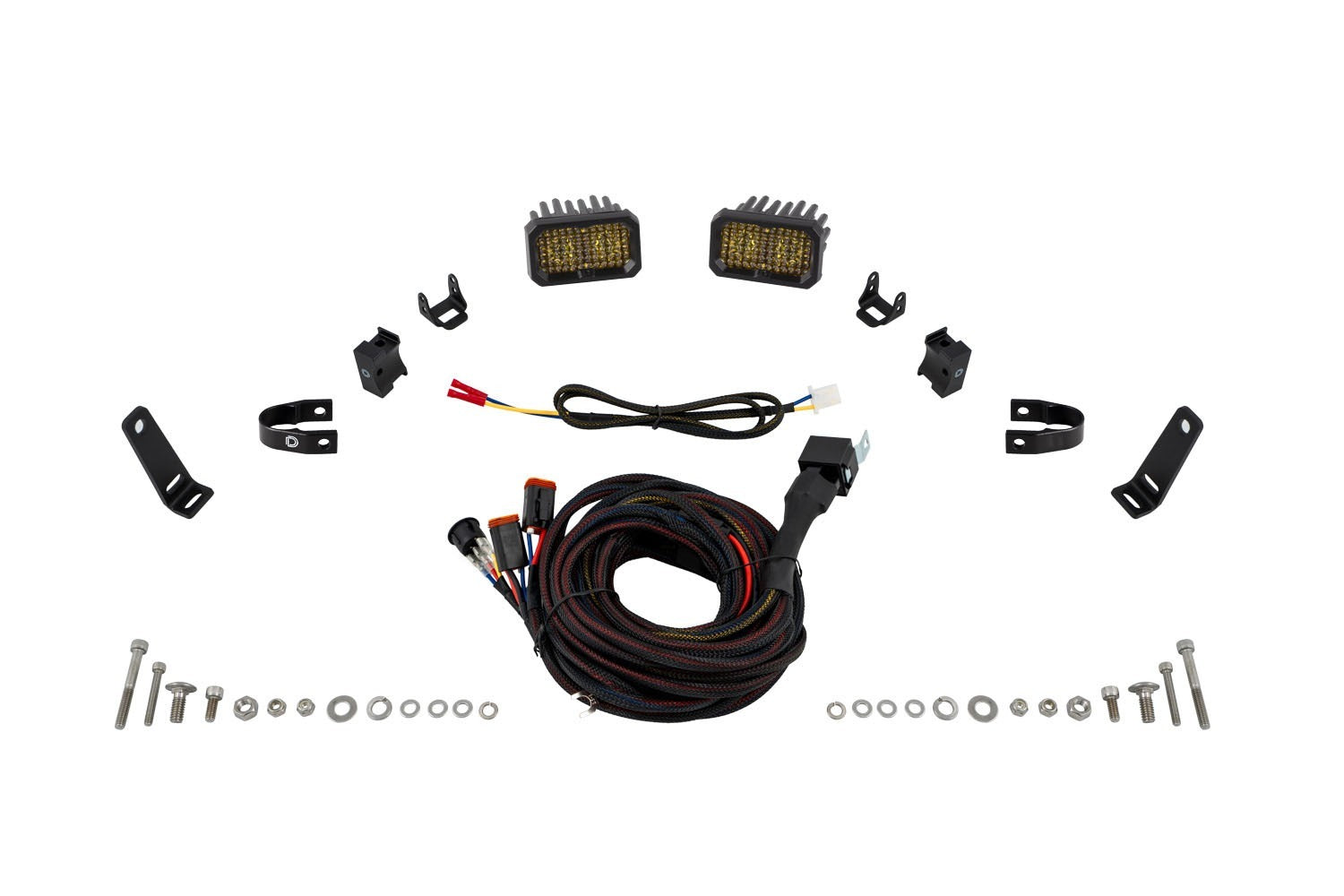 Diode Dynamics -Stage Series 1 Inch Roll Bar Chase Light Kit, SSC2 Pro Yellow (pair) - DD7725 - DD7725