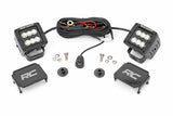 Rough Country - LED Light Kit - Ditch Mount - 2" Black Pair - Flood Pattern - Ford Bronco (21-23) - 71046