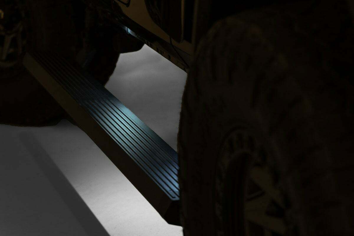 Rough Country Power Running Boards - Lighted - 4 Door - Jeep Wrangler JL (18-23) - PSR610430