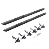 Go Rhino V3412974T - V3 Series Aluminum Side Steps with Mounting Brackets - Textured Black