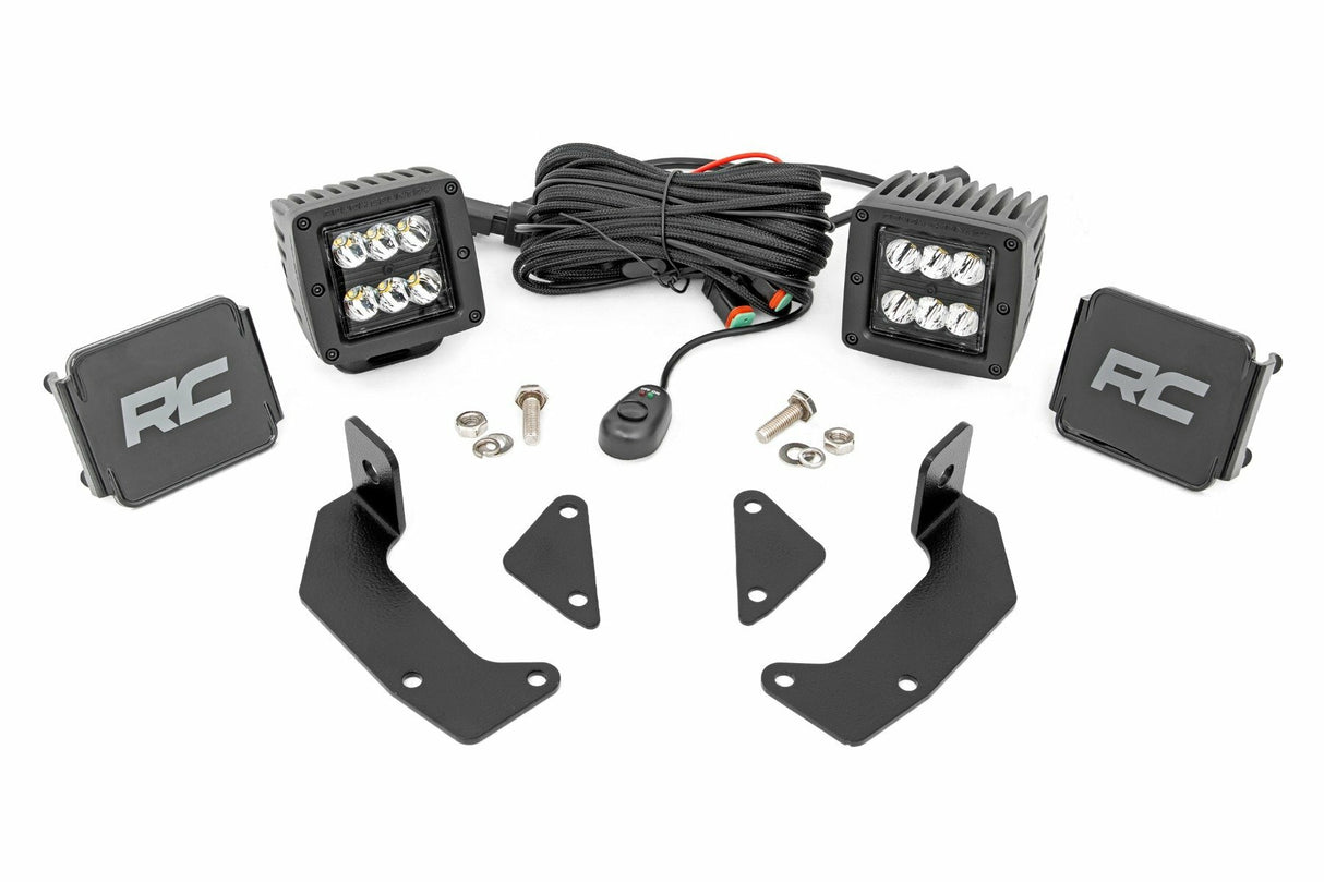 LED Light Kit - Cage Mount - 2(in.) Black Pair - CFMoto UForce 1000/1000XL