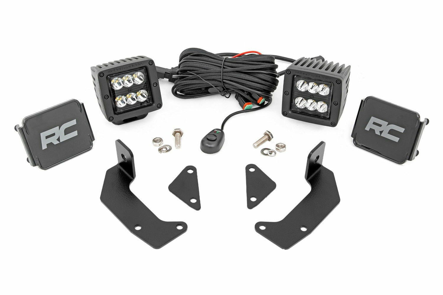 LED Light Kit - Cage Mount - 2(in.) Black Pair - CFMoto UForce 1000/1000XL