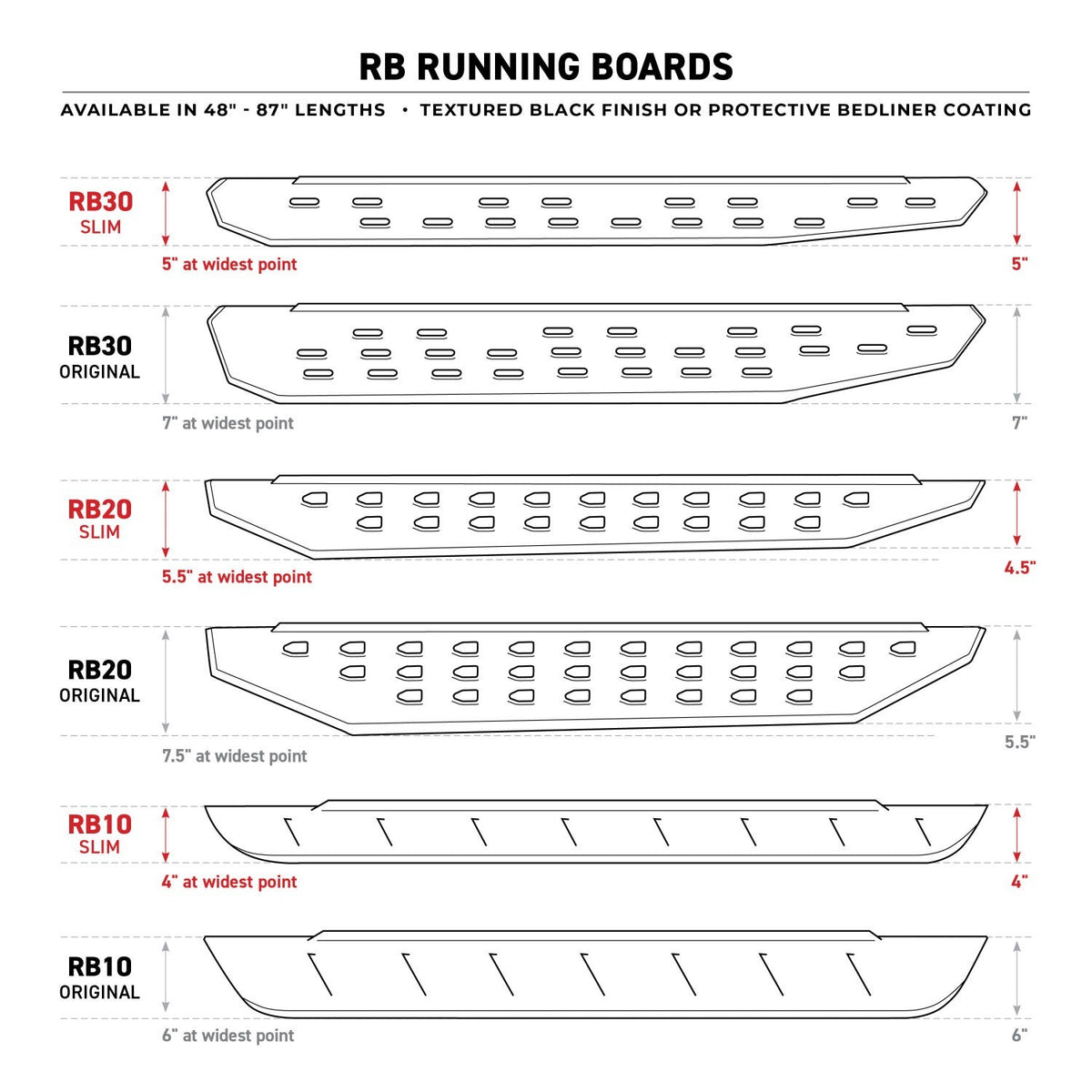 Go Rhino 6349264810PC RB10 Running Boards with Mounting Brackets, 1 Pair Drop Steps Kit
