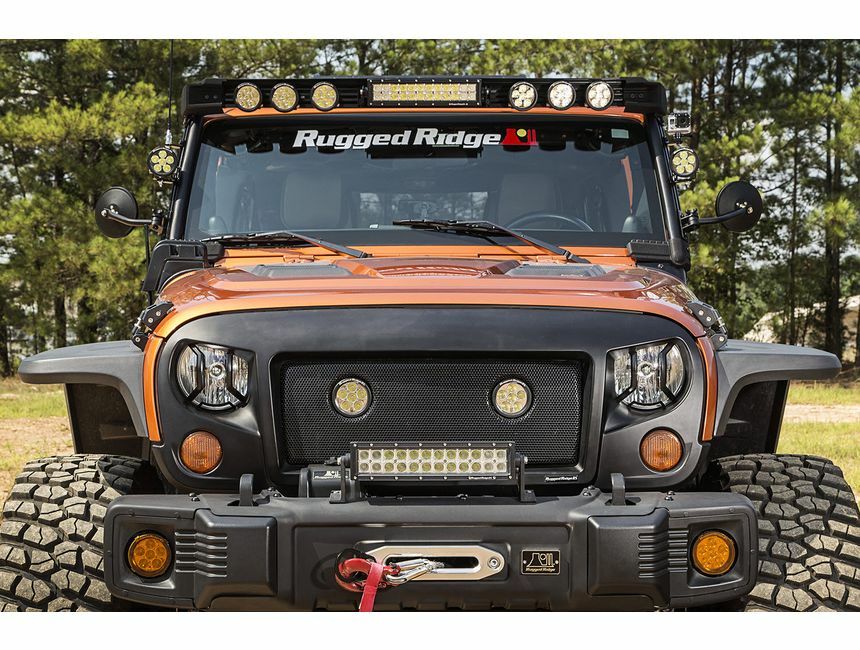 Rugged Ridge - Elite Headlight Guards, Black; 18-21 JL, 20-21 JT - 11230.21