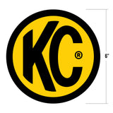 KC Hilites - 6" Decal - KC #9910 (Yellow with Black KC Logo) - 9910