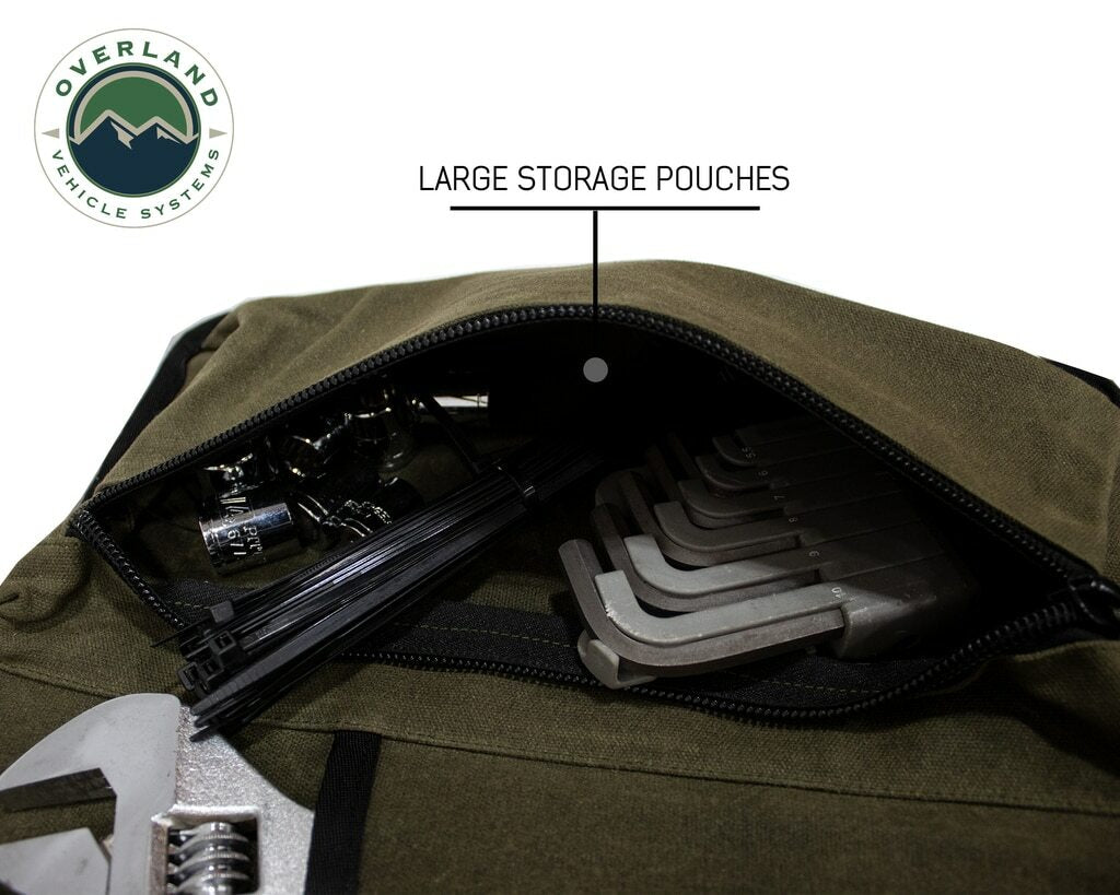 Overland Vehicle Systems - Rolled General Tool Storage Bag - Waxed Canvas - 21079941