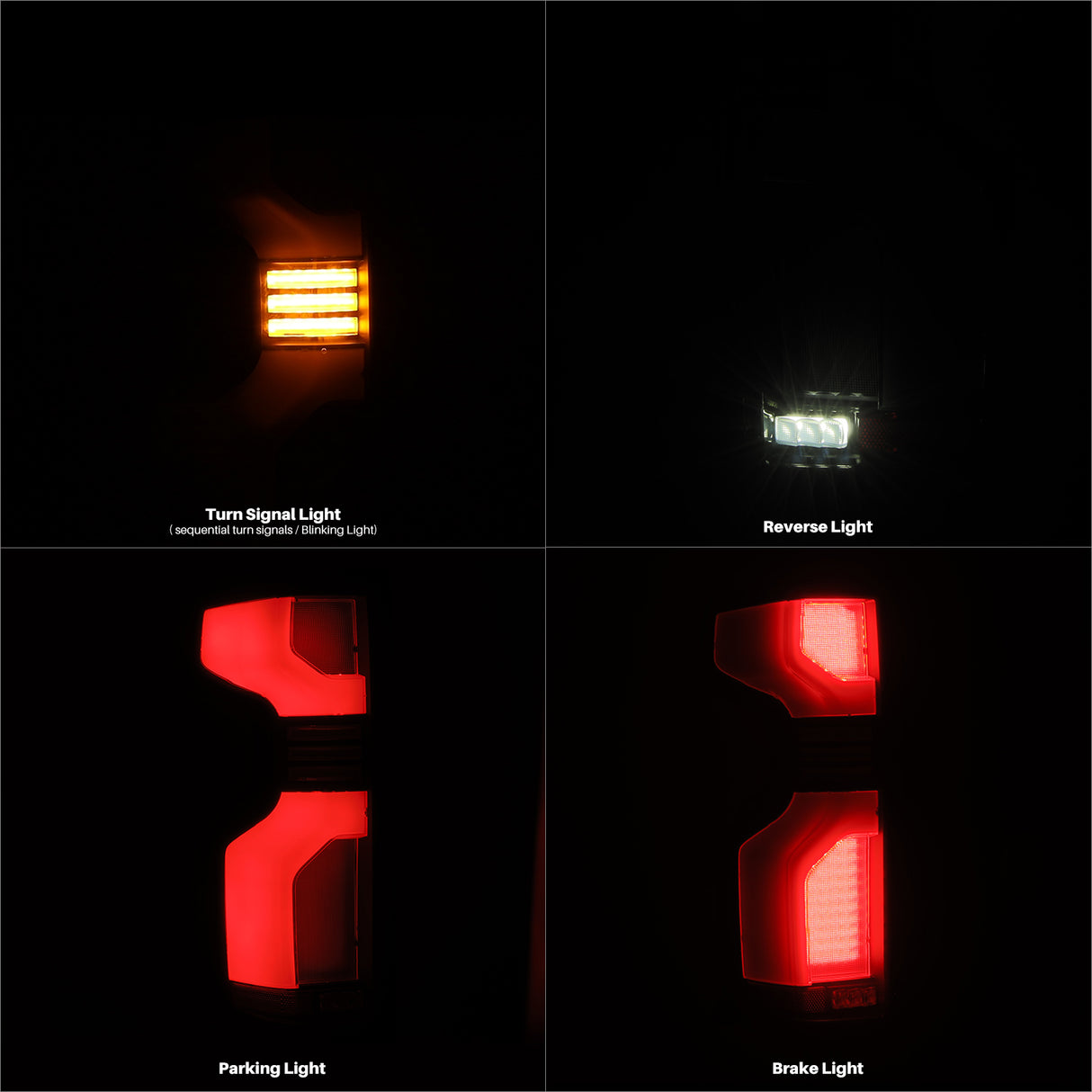 AlphaRex 620078 LED Taillights Black
