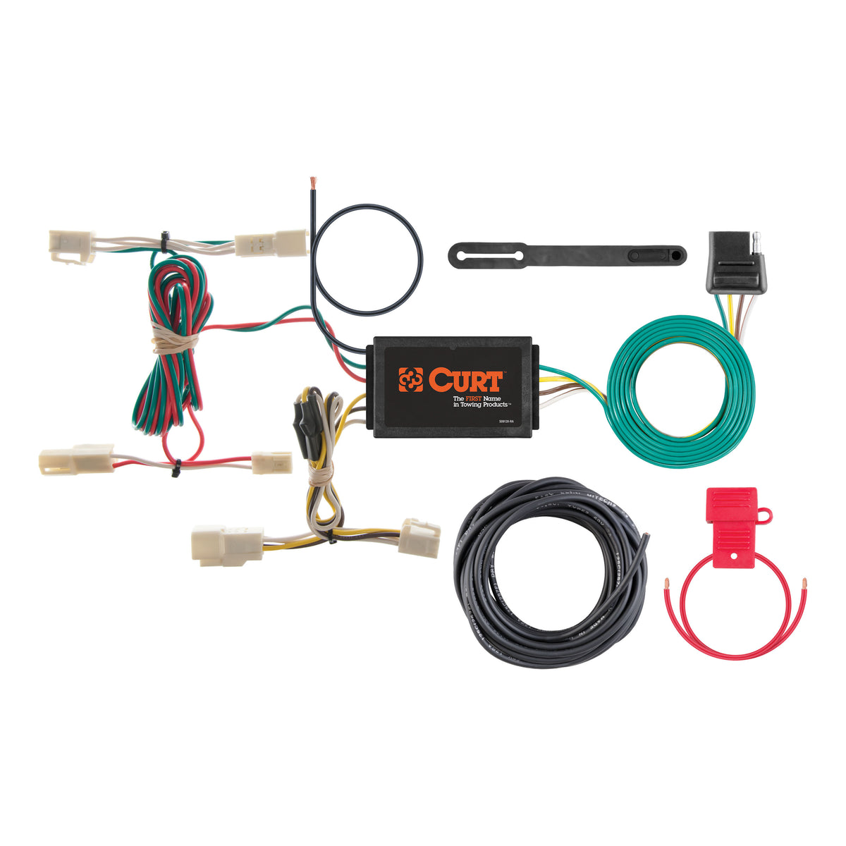Curt - Custom Wiring Harness, 4-Way Flat Output, Select Lexus RX330, RX350 - 55563