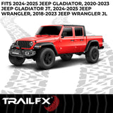 TrailFx - 3.5" Oval Bull Bar w/Light Option For Jeep Gladiator/Wrangler JL- Stainless (B1613T)