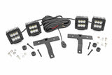 Rough Country - Jeep Quad LED Light Pod Kit - Black Series (18-21 JL  20-21 Gladiator) - 70822