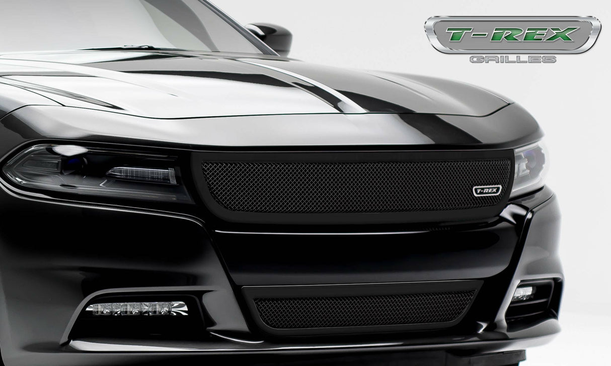 T-Rex Grilles - 1 Pc Small Mesh Mild Steel Upper Class Bumper Grille Overlay - 52480