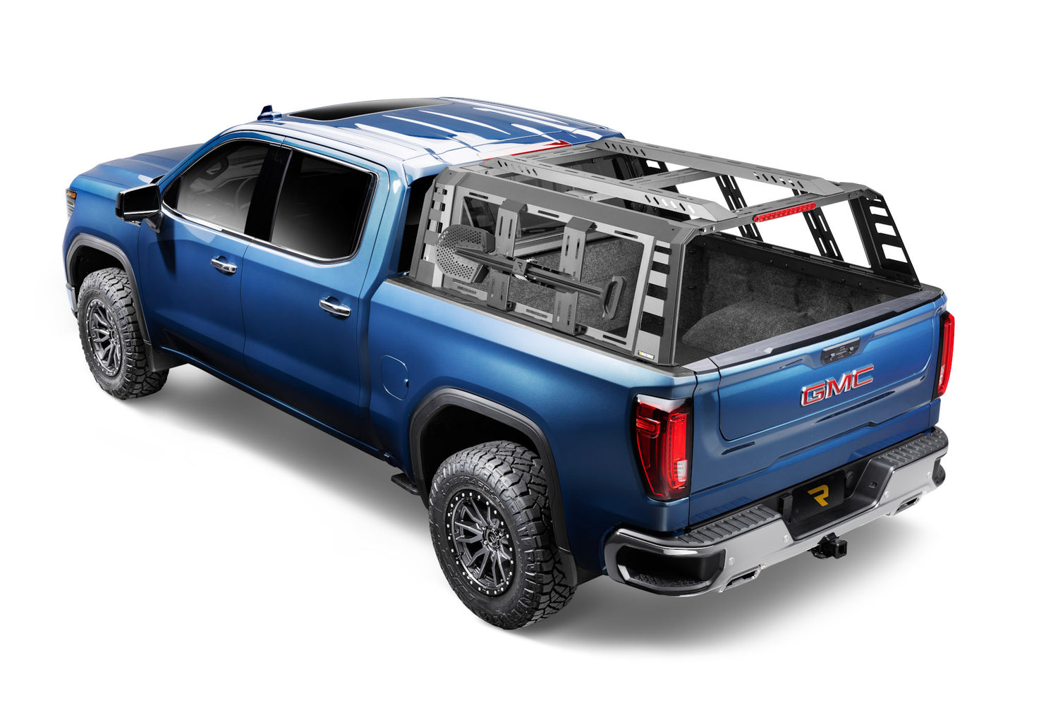 Realtruck -  Ascend Modular Truck Cap - 2019-2026 Chevrolet Silverado/GMC Sierra 1500 5.8ft Short Bed  GJV - Riptide Blue Metallic - PA-26177-GJV