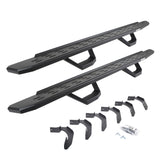 Go Rhino - RB30 Running boards - Complete Kit: RB30 Running board + Brackets + 2 pair RB30 Drop Steps - 6963466820PC