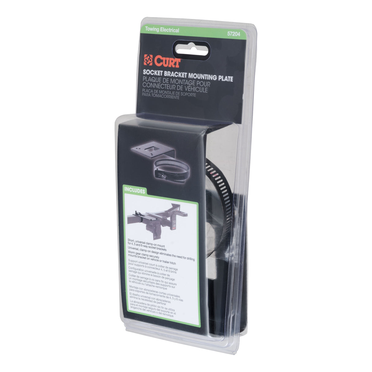 Curt - Connector Bracket Mount for 4, 5 or 6-Way Bracket (Packaged) - 57204