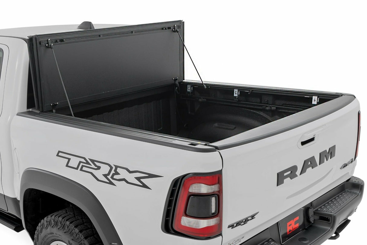 Rough Country - Hard Tri-Fold Flip Up Bed Cover - 6'4" - Ram 1500 (19-23) 1500 TRX (21-23) - 49320650