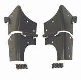 Rugged Ridge - Rugged Ridge 11209.02 Windshield Hinge Kit, Black; 97-06 Jeep Wrangler TJ - 11209.02