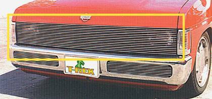 T-Rex Grilles - 1 Pc Horizontal Aluminum Billet Grille Insert - Custom fabrication and headlamp recess required - 20771