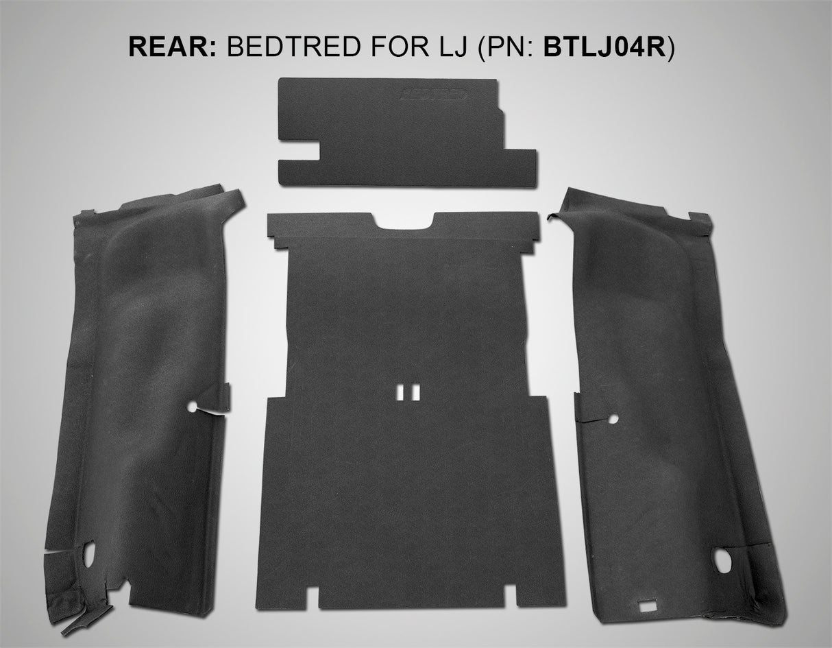 BedRug - JEEP BEDTRED 03-06 JEEP LJ UNLIMITED REAR 4PC CARGO KIT (INCLUDES TAILGATE/TUB LINER) - BTLJ04R