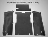 BedRug - JEEP BEDTRED 03-06 JEEP LJ UNLIMITED REAR 4PC CARGO KIT (INCLUDES TAILGATE/TUB LINER) - BTLJ04R