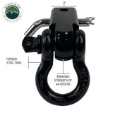 Overland Vehicle Systems - Receiver Hitch D-Ring Receiver Mount Recovery Shackle - 19109901