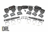 Rough Country - LED Light Kit - Fog Mount - Triple 2" Black Pair - Amber DRL - Ford Raptor (17-20) - 70700DRLA
