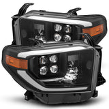 AlphaRex 880728 LED Projector Headlights Plank Style Design Midnight Black